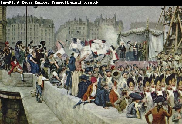 unknow artist Behind krigsutbrottet 1792 need France 450000 soldier
